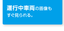 運行中車両の画像もすぐ見られる。